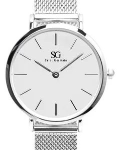 Relógio Prateado Feminino Saint Germain Harlem Silver 32mm Fundo Branco