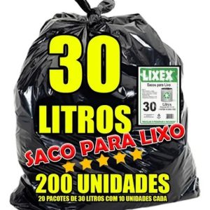 Saco De Lixo 30 Litros 200 Unidades Resistente Lixex