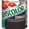 Tinta Esmalte Acetinado Base De Água Preto 900 Ml Lukscolor