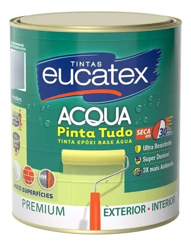 Tinta Para Azulejos Epóxi Base Água Eucatex 900ml Cores Cor Branco