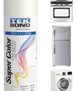 Tinta Spray Branco Brilhante Tekbond Fogao Geladeira 350ml