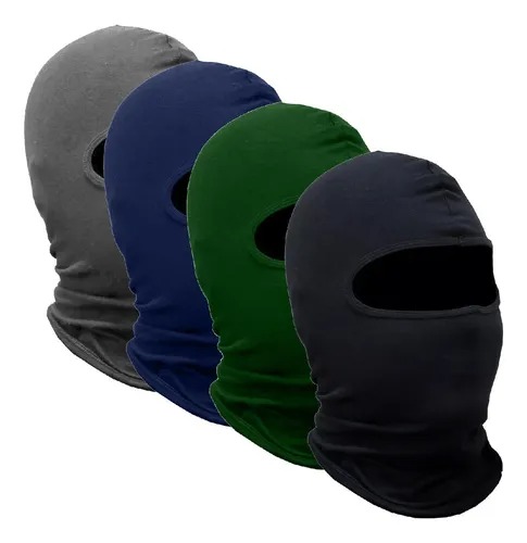 Kit 4 Balaclavas Touca Facial Protetor Solar Uv50+ Moto Cor Cores Sortidas Desenho Liso Tamanho Unico