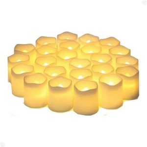 Kit 24 Velas De Led Eletrônica Decorativa + Bateria