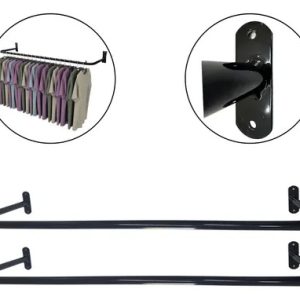 Kit 02 Araras Cabideiro Closet De Parede Reta 1m