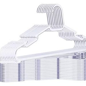 Kit 50 Cabides De Acrilico Transparente Adulto Organizador