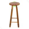 Banqueta Alta Madeira Redonda Banco Balcao Cozinha Ilha Bar