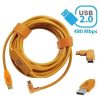 Cabo Usb 3.0 Normal Para Mini-b 2.0 Laranja 5 Metros Laranja