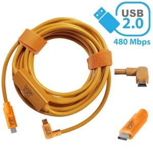 Cabo USB 3.0 tipo C para Mini-B 2.0 com amplificador de sinal da câmera para o computador