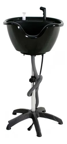 Lavatório Portátil Preto Cabelo Cuba Móvel Salão De Beleza