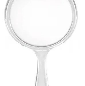 Espelho De Mão Redondo Dupla Face Com Zoom 2x