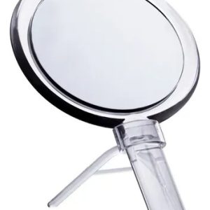 Espelho Para Banheiro Com Suporte Maquiagem Aumento Moldura Transparente