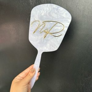 ESPELHO de mão de VIDRO personalizado acrilico para consultorio estudio clínica design