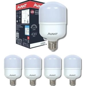 Kit 5 Lâmpada 40w Alta Potência Branco Frio 6500k E27 Cor da luz Branco-frio