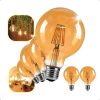 Kit 6 Lâmpada Filamento Led G80 Decorativa Vintage Âmbar 4w