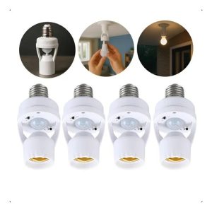 Kit 4 Soquete Sensor De Presença Lâmpada Bocal E27 Bivolt
