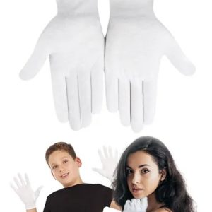 Luva Branca De Algodão Div. Tamanhos- Garçom Músico Full