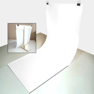 Estúdio Foto 45x40 Fundo Infinito Pvc Branco Fosco + Suporte