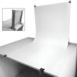 Mini Estúdio Fotográfico 60x60 Suportes Mdf C/fundo Infinito