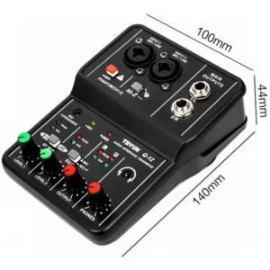 Mesa Mixer Placa De Som Teyun Q-12 Interface De Audio Usb Pc