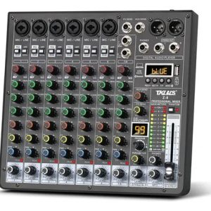 Mesa De Som Tklbls Profissionais Z8 48v 8 Canais Mixer 99 Efeitos Fx Mp3 Usb Pc