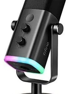 Microfone Fifine XLR AM8 Dinâmico Cardioide cor preto