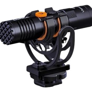 Microfone Comica Vm10-pro Shock Mount E Deadcat Dslr Celular Cor Preto