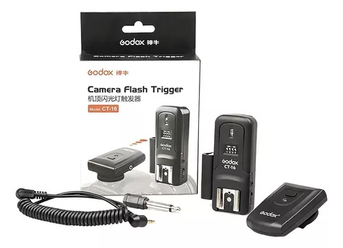 Radio Flash Godox Ct16 Canais Com Transmissor E Receptor Cor Preto