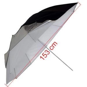 Sombrinha reversível branca rebatedora ou difusora 153cm