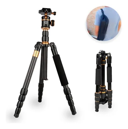 Tripé Profissional Hidráulico 2 Em 1 Monopé 1.6m Alumínio