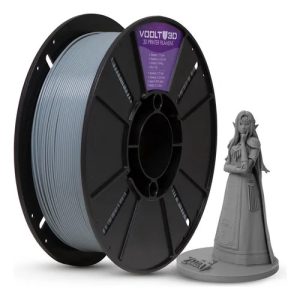 Voolt3D filamento velvet pla premium 1kg cor cinza claro