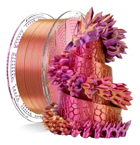 Filamento De Seda Pla Tricolor Impressão 3d 1kg Conjure