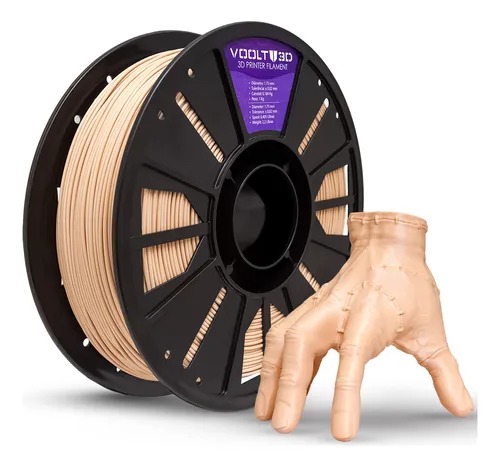 Voolt3D PLA Filamento 1.75mm Premium 1kg Cor Bege Caucasiano