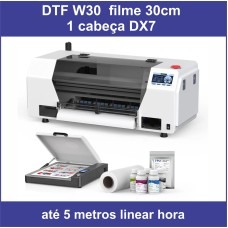 Impressora DTF W30 DX com 1 cabeça de impressão DX7