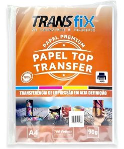 01 Papel Transfer Laser Top Transfer Transfix - 100 Folhas