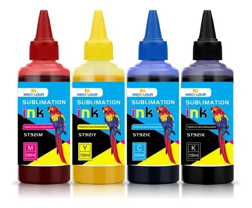 Kit 4 Cores Tinta Sublimatica Mecolour Para Epson L1110 L3110 L3150 L3210 L5190 L4150 100ml Mecolour