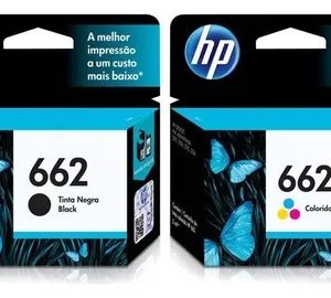 2 Cartuchos Hp 662 Preto E Colorido Da 2516 3516 1516 2546