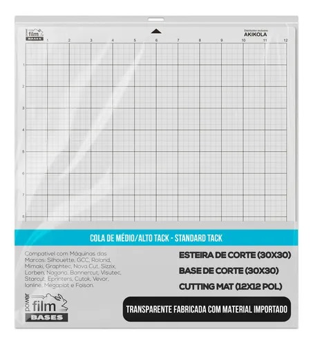 4 Esteiras De Corte 30x30 Com Cola Para Silhouette Cameo Cor Transparente