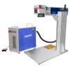 Máquina de Gravação Laser Metais Fiber Portátil 50w com Entrada Eixo Rotativo - Nagano