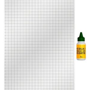 Base De Corte 60x90 Para Plotter De Recorte + Refil Cola 50g Cor Transparente