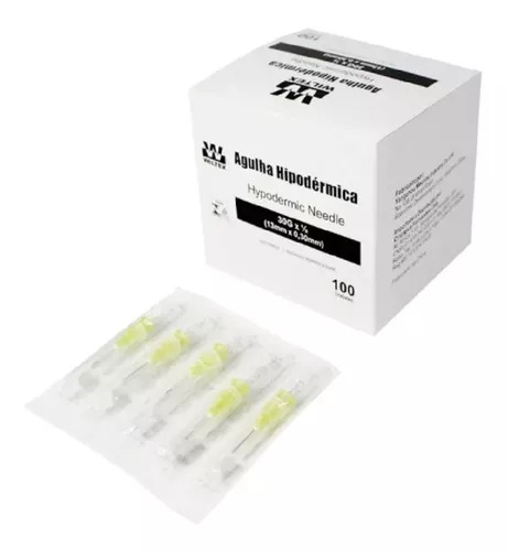 Agulha Ozonioterapia/carboxiterapia 30g 13 X 0,30mm - 100un Capacidade Em Volume 0 Ml