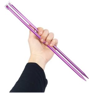 Par De Agulha De Tricô Alumínio - Círculo - 8,0mm