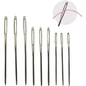 Kit Agulha De Bordado Manual Sem Ponta 9 Agulhas Ponto Cruz