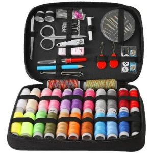 Kit De Costura Completo Com 96 Pcs Para Reparo Com Estojo