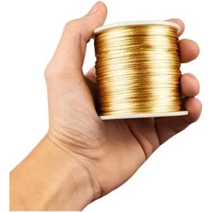 Fio De Seda Creme - Cordão Rabo De Rato 1 Mm - Nybc