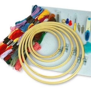 Kit Bastidores Completo Bordado Ponto Cruz - Iniciantes Nybc
