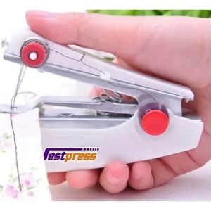 Mini Máquina De Costura Manual Portátil De Mão Cor Branco