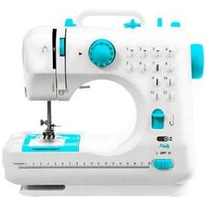 Máquina De Costura Reta Oz Sm1010 Portátil 12 Pontos Branca