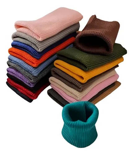 Tecido Punho De Roupa Ribana Retalho Malha Canelada Tubular