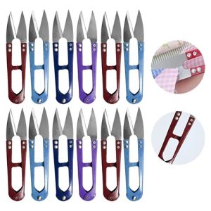 12 Tesouras De Arremate Para Acabamento Corte Linhas Tecidos