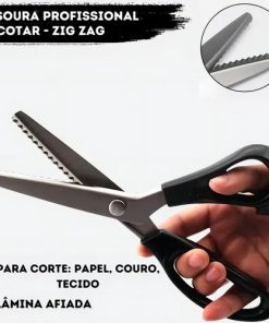 Tesoura De Picotar Profissional Zig Zag Artesanato Papel Tecido Patchwork Vbs Brasil Couro Tecidos Corte Costura Eva